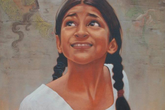 WATCHED OVER, by Martin Travers and Saundra Man Singh Shrestha, acrylic on canvas, (2015)