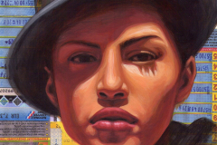 JOURNEYS, by Martin Travers, acrylic on Amsterdam tram tickets