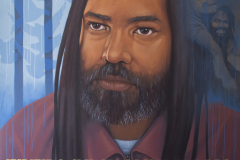 FREE MUMIA, by Martin travers, Acrylic on canvas, (2018)