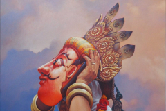‘DANCE OF THE NINE DURGAS’ By Martin Travers, Acrylic on canvas, 101 x 76cm