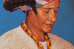 WOMAN FROM SURINAM, by Martin travers, acrylic on canvas