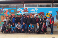 Nepal, Kathmandu Ubniversity mural workshop