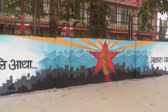 Women Hold Up Half the Sky - Mural, Pokhara, Nepal (2011)